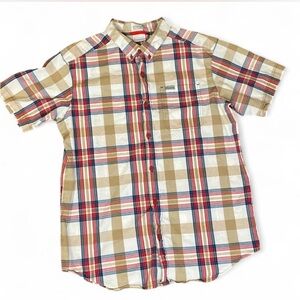 Columbia-Mens Short Sleeve Casual Button Down Shirt, Large, Plaid